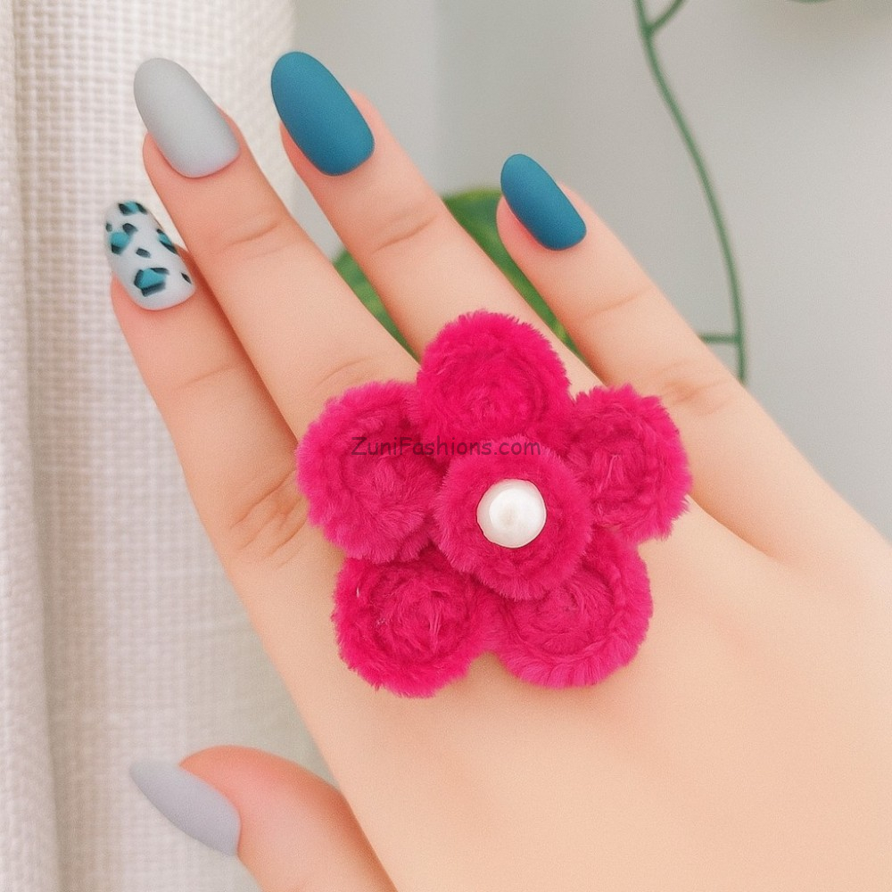 pink flower ring