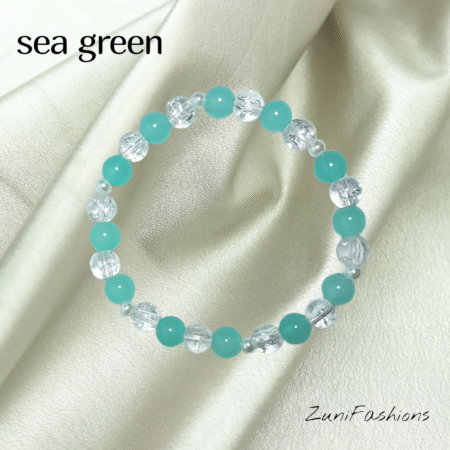 Ocean Breeze Crystal Beaded Bracelets Light Blue , Sea Green [Pack of 1] - Image 3