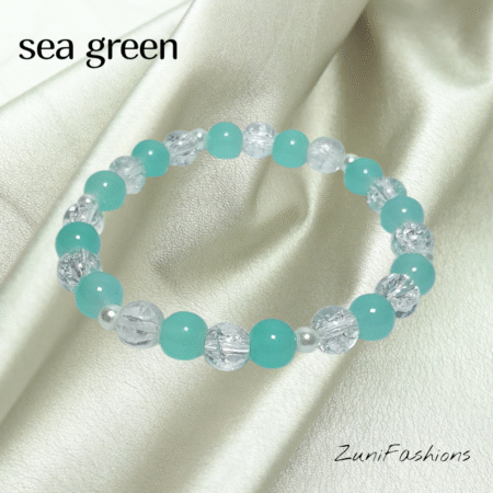 Ocean Breeze Crystal Beaded Bracelets Light Blue , Sea Green [Pack of 1] - Image 4