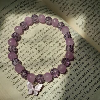 butterfly charm bracelet purple