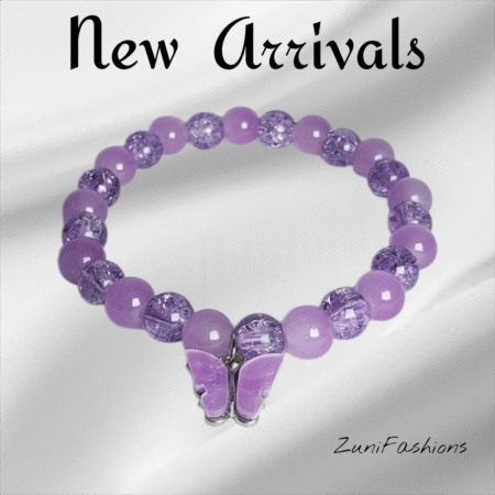 purple charm bracelet